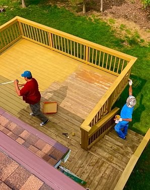 Deck restoration and staining